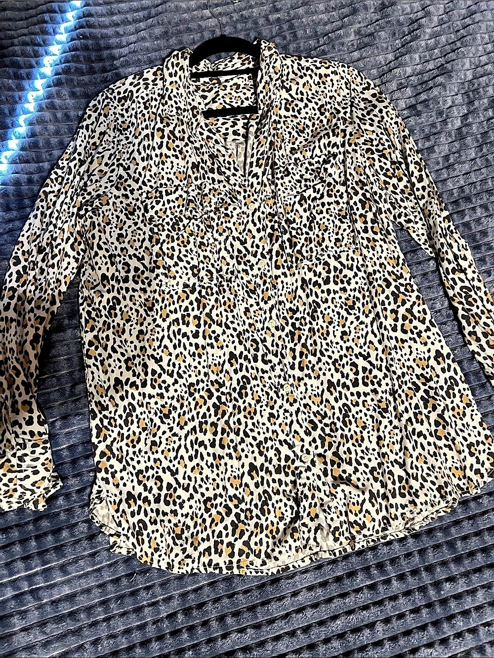 Gap Leopard Print Button Down Shirt XL